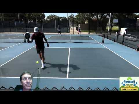 Pickleball game analysis.  Erin Carr, Brian Ridge, Chris Torgeson, Gary Downing.  Feb 2, 2024 HCC