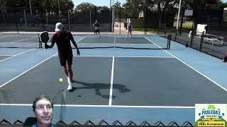 Pickleball game analysis.  Erin Carr, Brian Ridge, Chris Torgeson, Gary Downing.  Feb 2, 2024 HCC