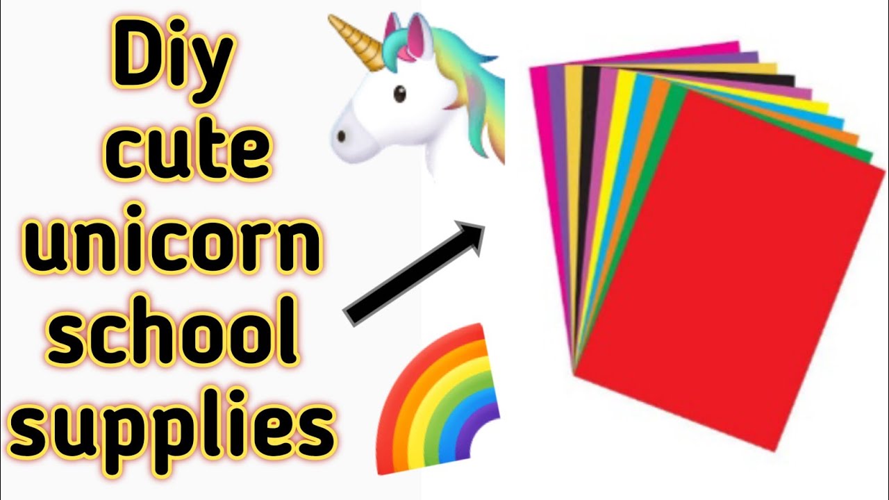 Diy unicorn school suppliesHomemade unicorn stationary setDiy unicorn