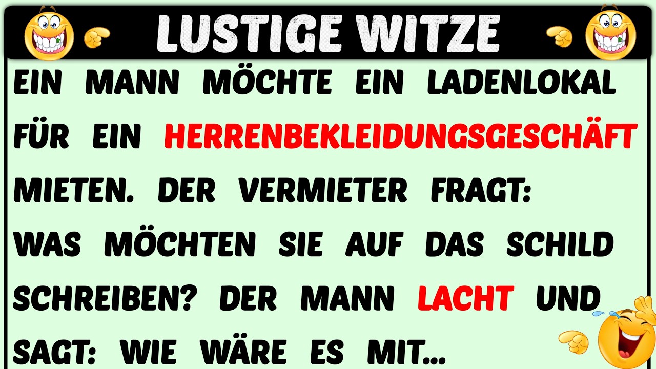 Witz des Tages | Mall-Manager hat 3 Ladenflächen zu vermieten…🤣 | Lustige Witze Täglich