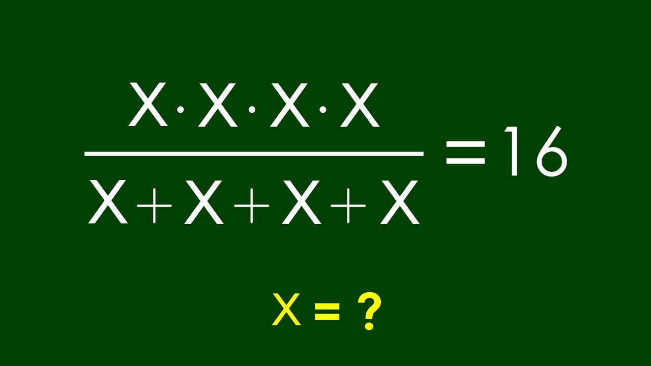 Интересная алгебраическая задача | Математическая олимпиада x=?