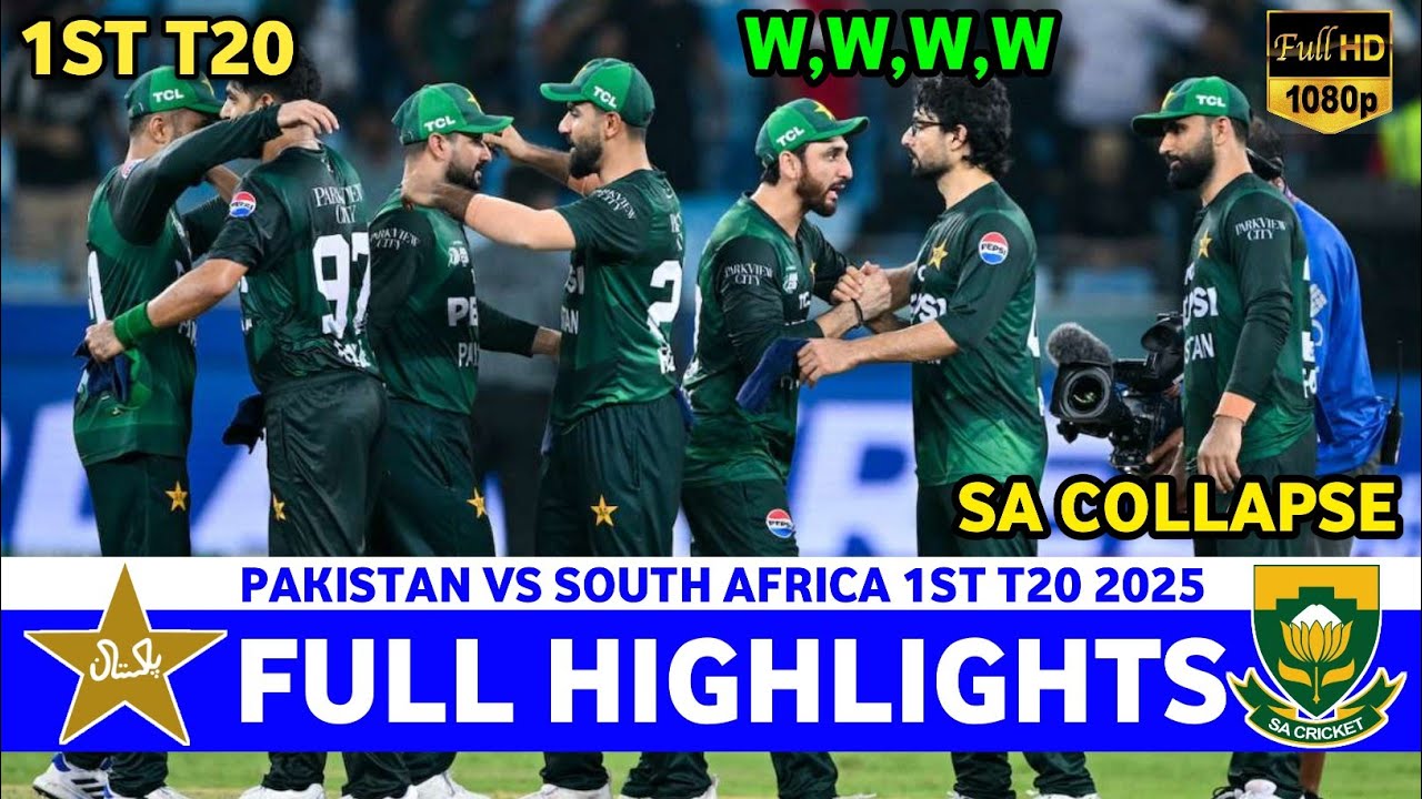 PAK Vs SA 1st T20 Match Highlights 2025 | Pakistan vs South Africa 1st ...