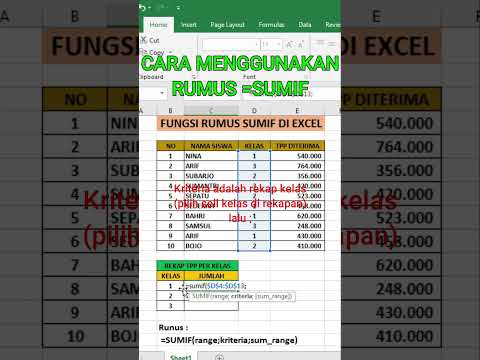 10 Rumus dan Fungsi Excel Paling Populer untuk Pebisnis Dropship & Reseller : fungsi-dan-cara-menggunakan-rumus-sumif-ms-excel-#excel#exceltutorial-#formulaexcel