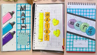 ✨5 Maths Front Page Ideas | Quick & Stylish for Notebook Covers 📚✏️