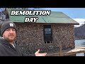 100 YEAR OLD ROCK CABIN DEMOLITION AND INSTALLING NEW WINDOWS!
