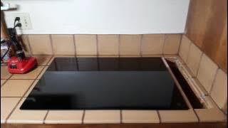 Drop-in Cook Top installation. Before kitchen remodel. Установка плиты