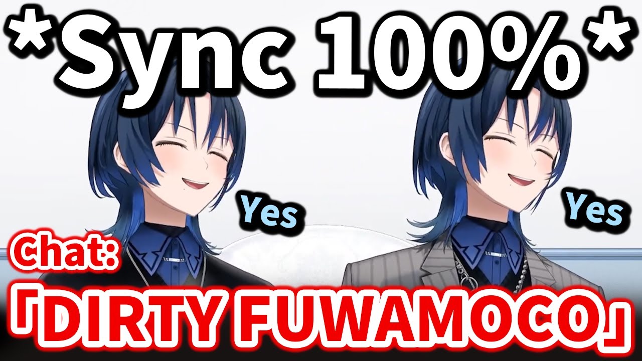 DIRTY FUWAMOCO that Syncs Perfectly Even More Than FUWAMOCO【Ao x Ao】【Hololive/Eng sub】