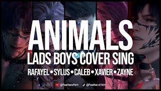 ANIMALS - LADS BOYS COVER (Love and Deepspace AI Cover Sing) Rafayel, Sylus, Caleb, Xavier, Zayne