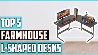 Best Farmhouse L-Shaped Desks In 2025 | Top 5 Farmhouse L-Shaped Desks to Transform Your Home Office