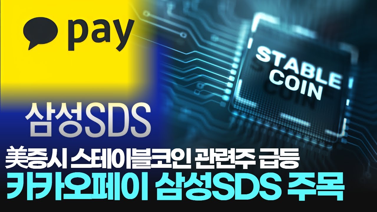 美증시 스테이블코인 관련주 급등 카카오페이 삼성SDS 주목