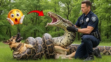 Animal rescue: Brave Rescue Team Saves German Shepherd from Giant Snake’s Deadly Coils 🐍