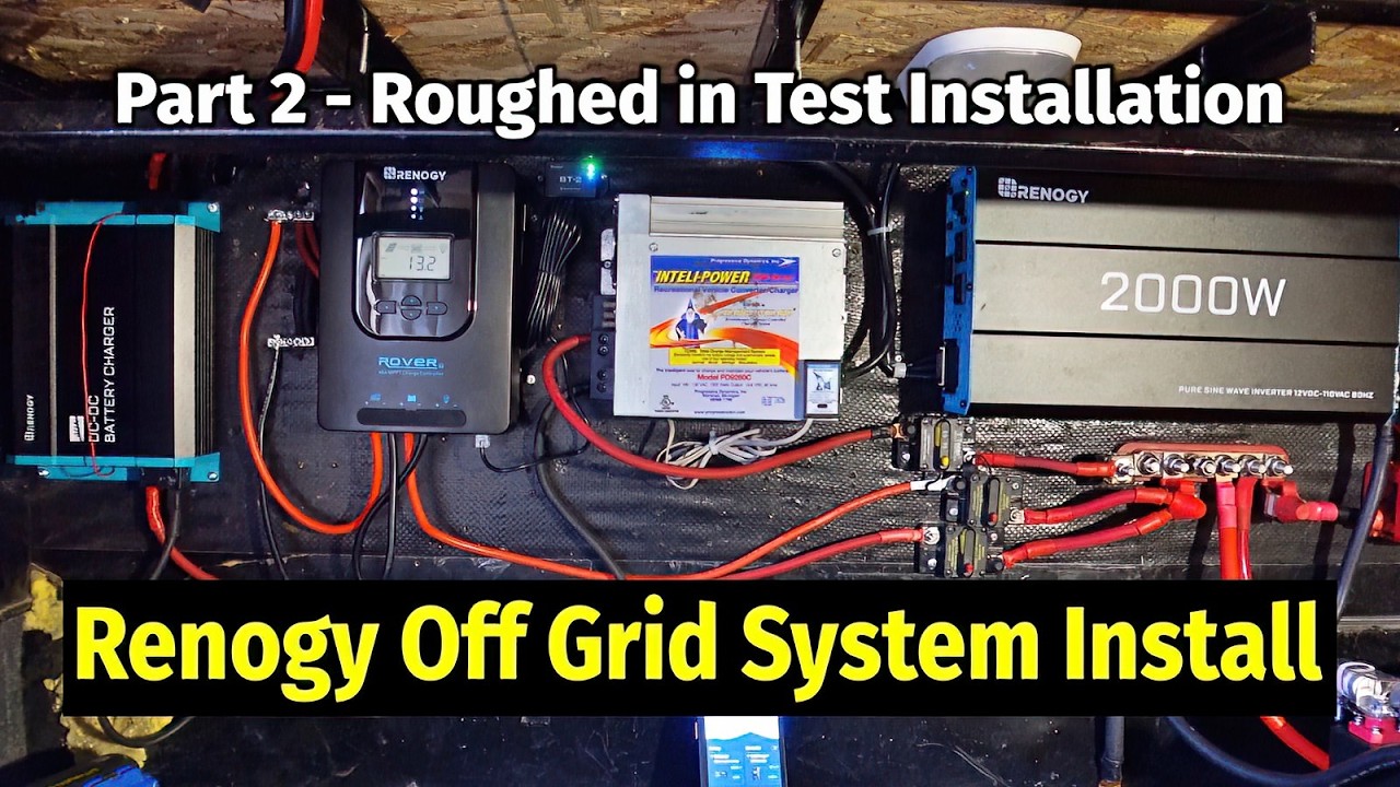 Renogy Off Grid RV Power System Part 2 - Roughed-in Installation - YouTube
