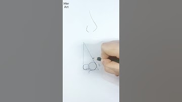 How to draw a nose from the side // Easy drawing #Creative_Art.  #Shorts