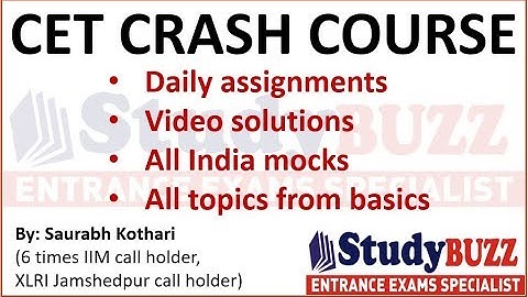 CET 2020 crash course | Daily assignments, video solutions, basics to CET level, all topics covered