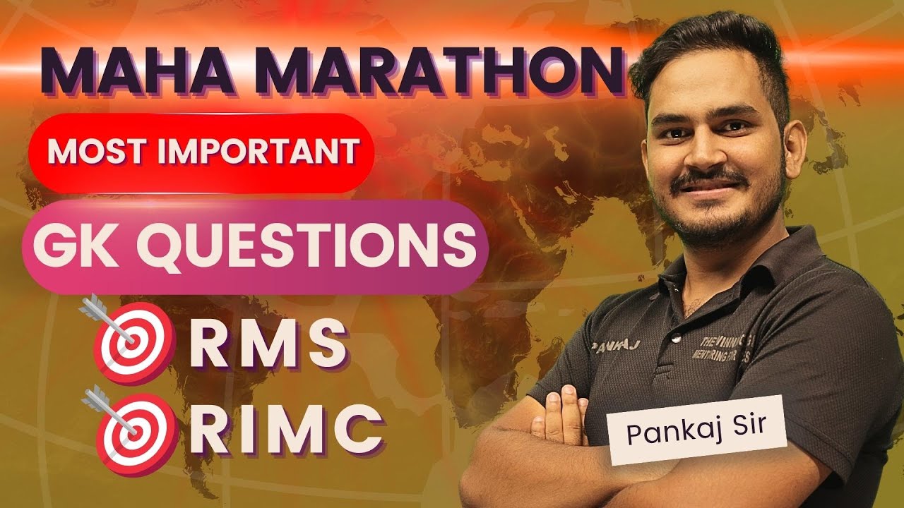MOST IMPORTANT GK QUESTIONS Current Affairs for | RIMC |  RMS