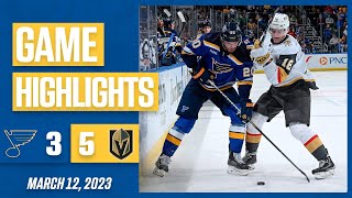 Game Highlights: Golden Knights 5, Blues 3