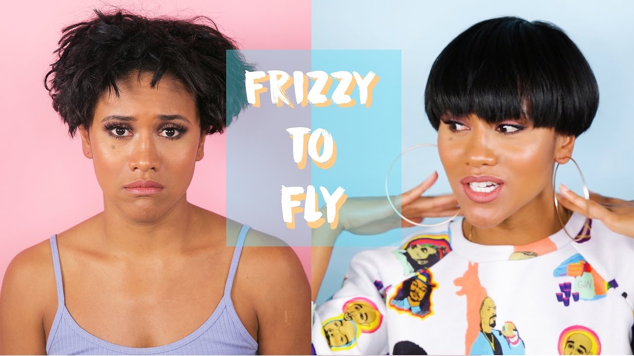 My Short Hair Routine | From Frizzy to Straight - YouTube