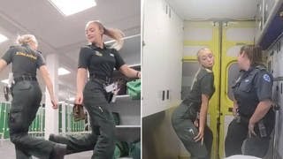 Ambudance Dancing TikTok paramedics spark online backlash for video in ambulance