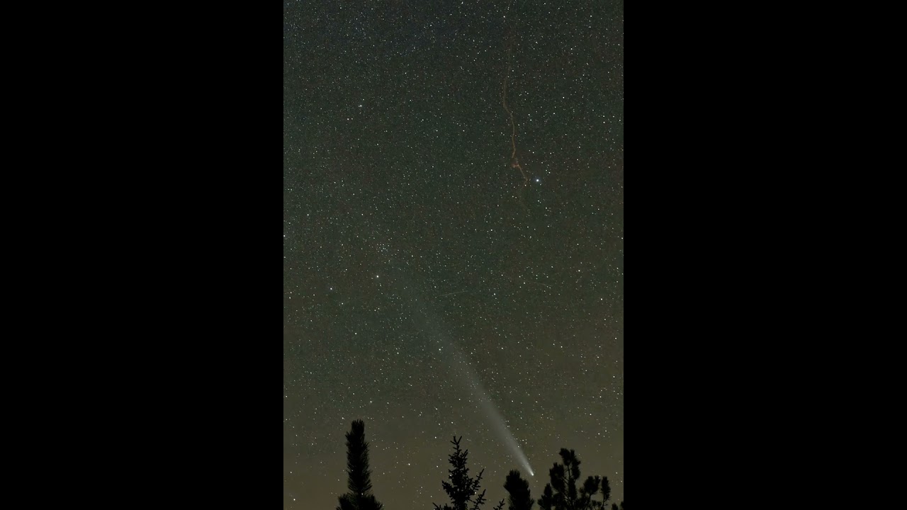 Comet C/2023 A3 (Tsuchinshan–ATLAS) with Fireball and Ion Trail