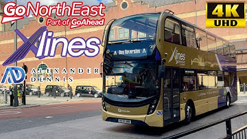 Middlesbrough Express Bus Ride X10 to Newcastle City Centre Full Route Visual Go North East Go-Ahead