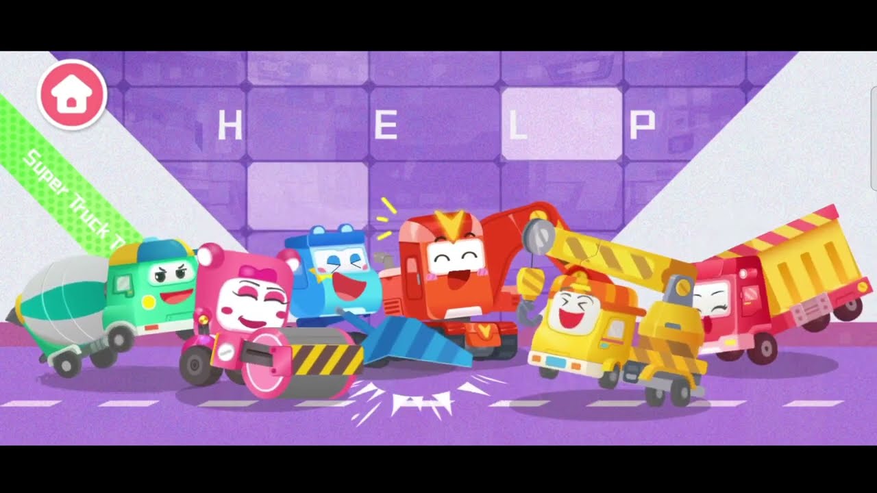 Little Panda Truck Team - Build The City And Help The Residents - Babybus Game Video kids