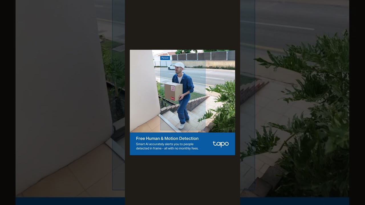 Беспроводная умная видеокамера для дверного звонка Tapo от TP-Link со звуковым сигналом, разрешен...