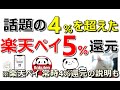 【お得情報】楽天ペイ最強!話題の楽天ペイ4%還元を超えて5%還元達成!1月まで1%還元率がアップするクレカが発覚…ヤバすぎる※楽天Pay常時4%還元も詳しく説明