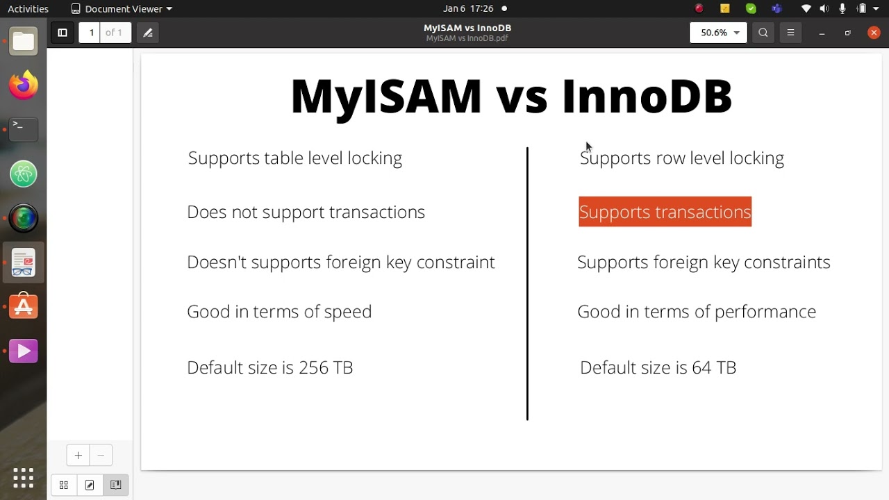 myisam vs innodb  New 2022  MYSQL Interview Question | MYISAM vs InnoDB | MYSQL Interview Preparation | LetsGrab