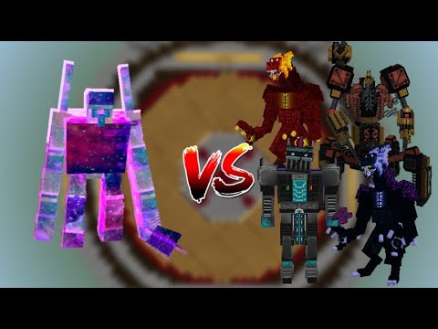 Galaxy Golem vs After Euler Bosses | Minecraft Mob Battle - YouTube