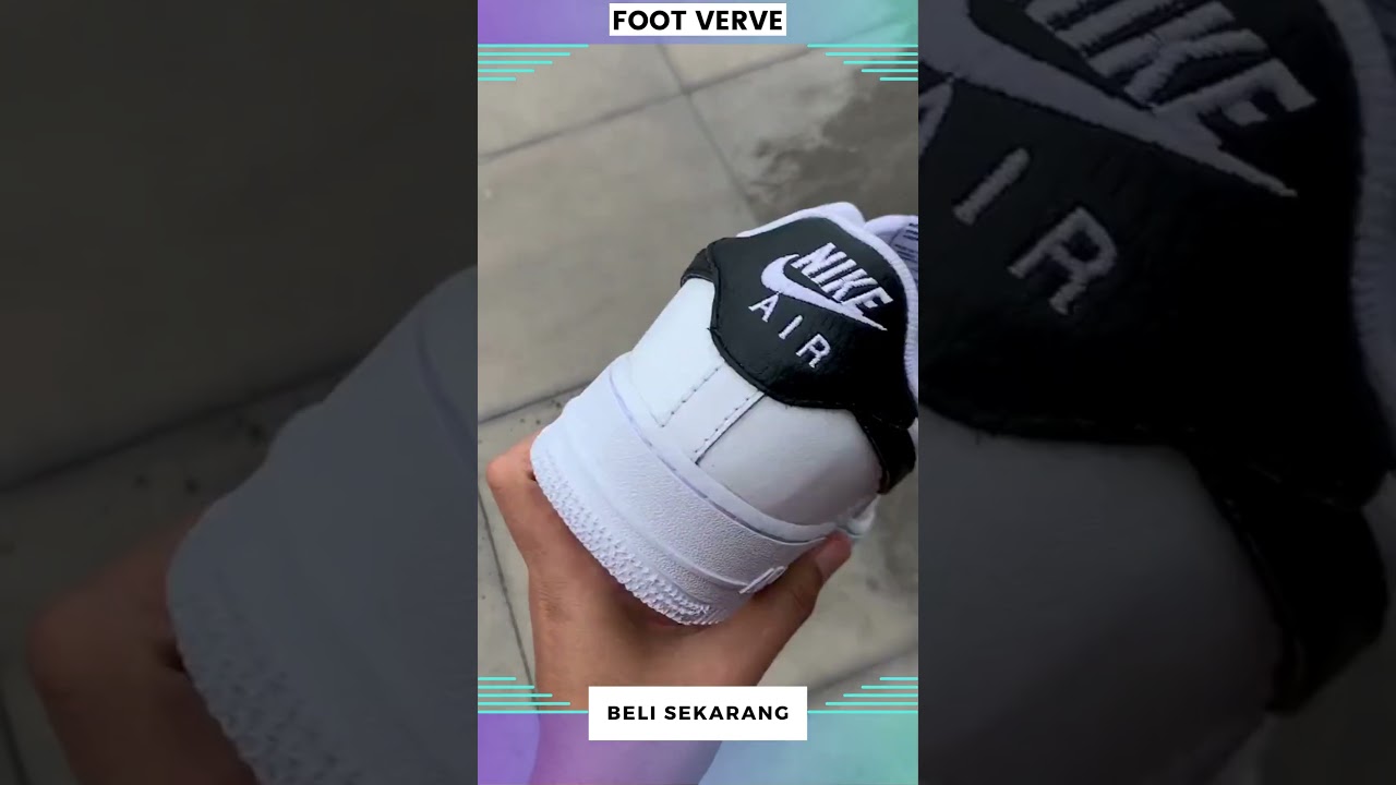 FOOT VERVE - NIKE AIR FORCE 1 WHITE BLACK 