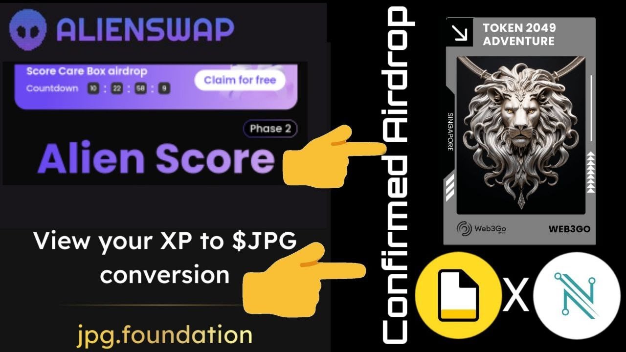 Alienswap Airdrop 2 || Nami Wallet JPG Store NFT Confirmed Reward Free Earning