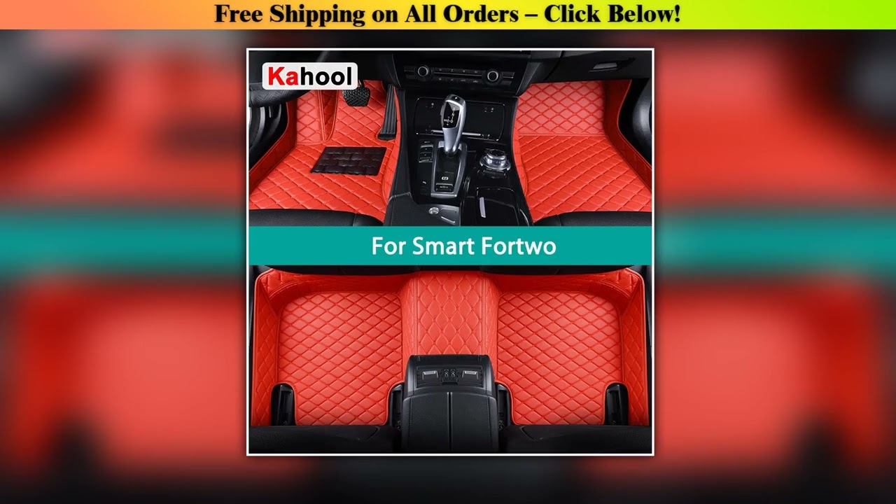 KAHOOL Custom Car Floor Mats For Smart Fortwo Auto Carpets Foot Coche Accessorie Wholesale Best