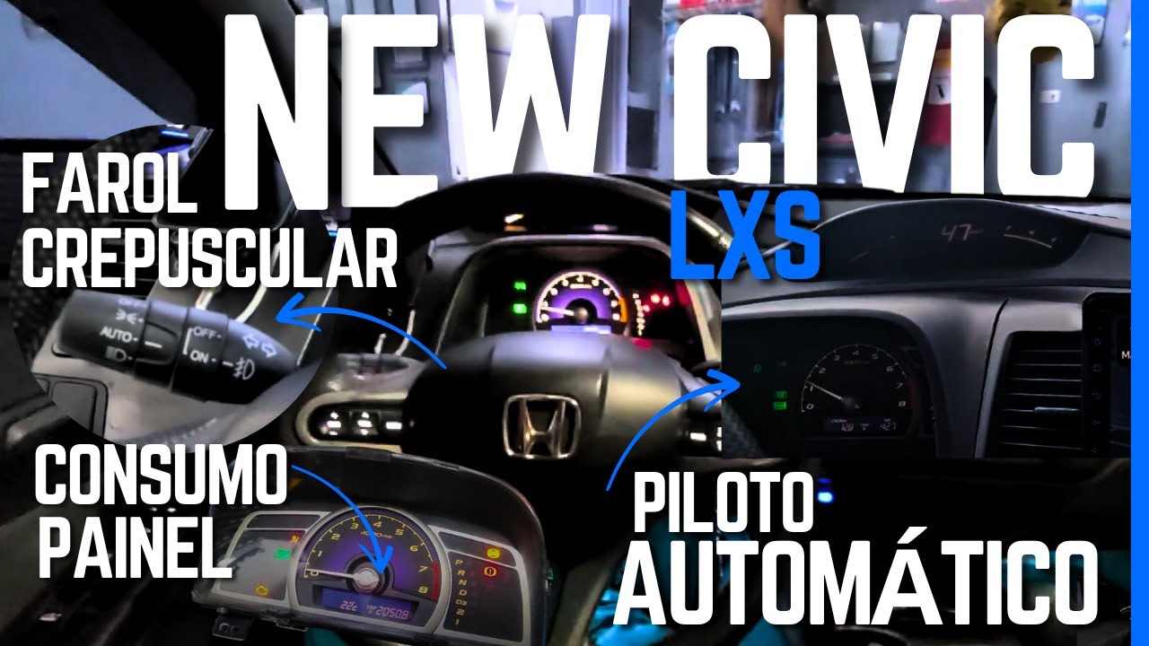 MODULO FAROL PARA FUNÇÃO CREPUSCULAR / PILOTO AUTOMÁTICO / COMPUTADOR DE BORDO NEW CIVIC G8 LXS AUTO