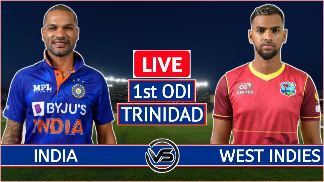 WI vs IND 1st ODI Live Scores West Indies vs India 1st ODI Live Scores and Commentary