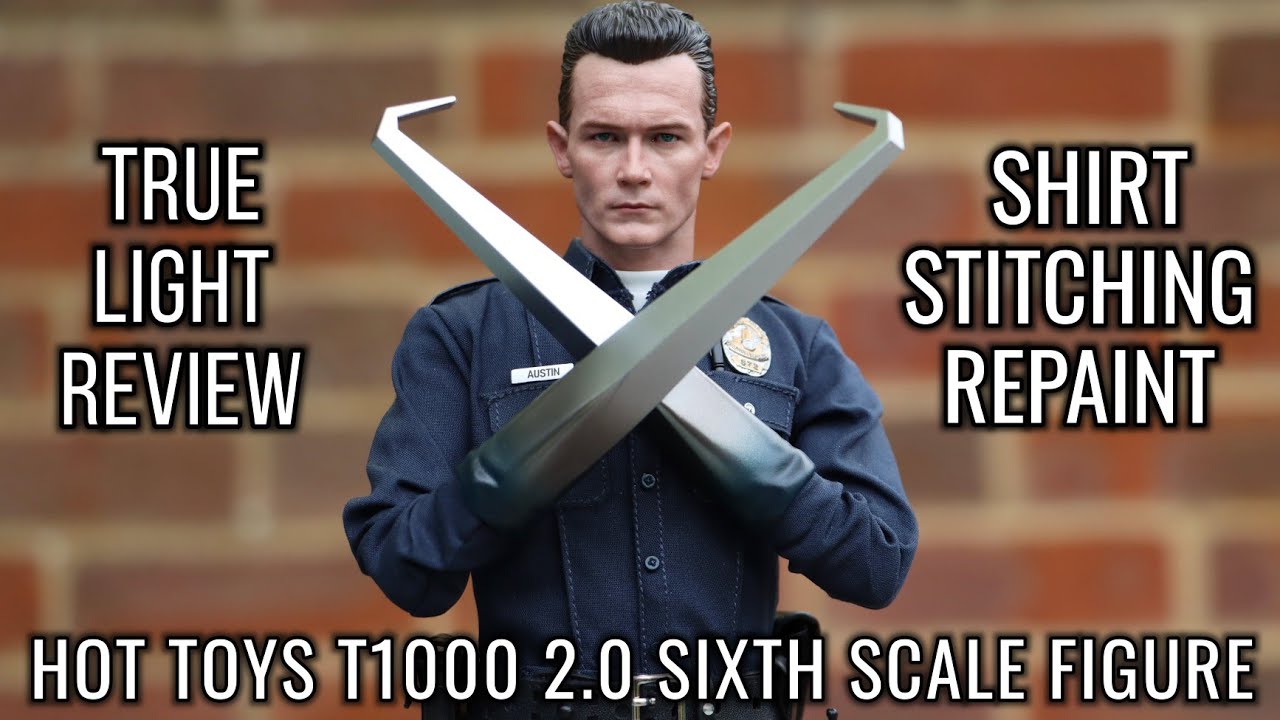 HOT TOYS T1000 2.0 STITCHING REPAINT AND TRUE LIGHT REVIEW - YouTube