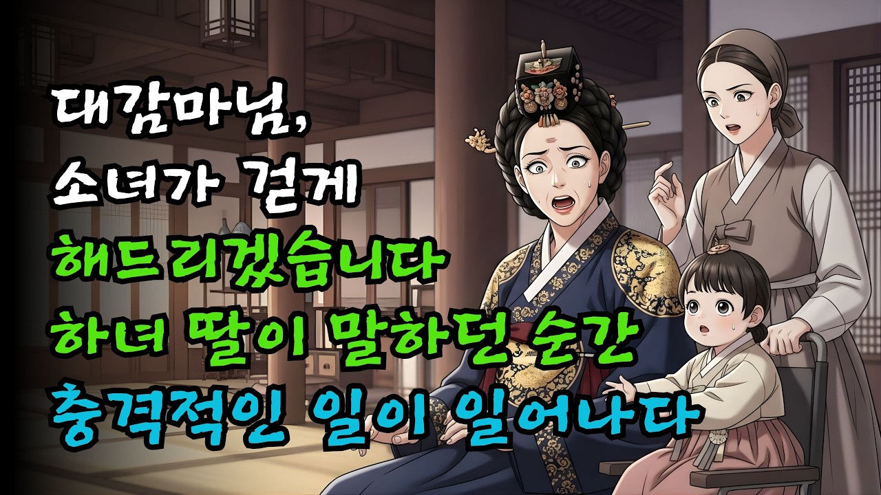 대감마님, 소녀가 걷게 해드리겠습니다… 하녀 딸이 말하던 순간 충격적인 일이 | 민담·전설·설화·옛날이야기