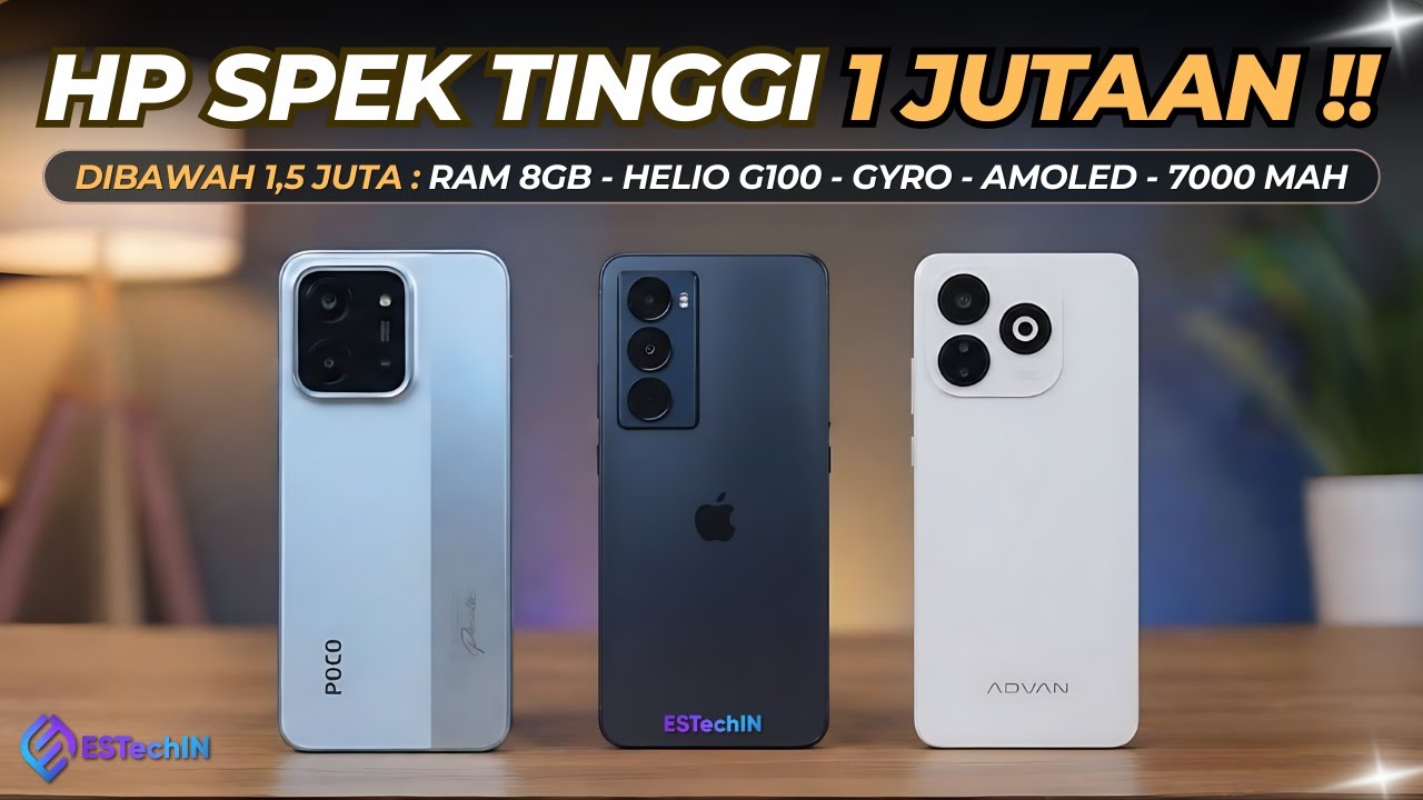 7 Rekomendasi HP 1 JUTAAN TERBAIK [1-1,5 Juta] Desember 2025