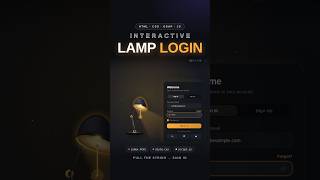 Interactive Lamp Login – HTML CSS JavaScript GSAP Project 💡🔐