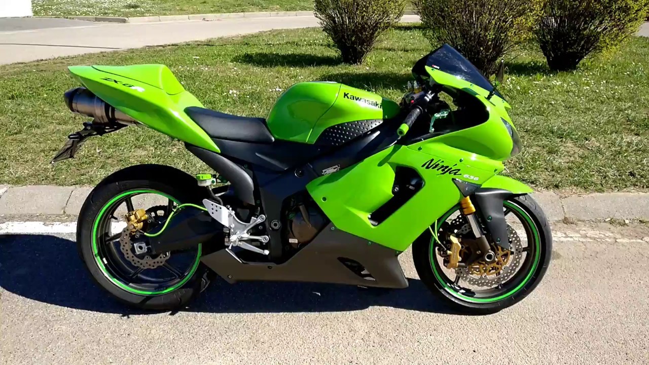 Kawasaki ninja zx6r akrapovic full exhaust YouTube