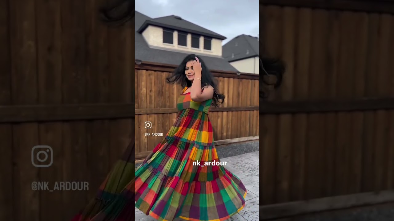 Multicoloured frock.