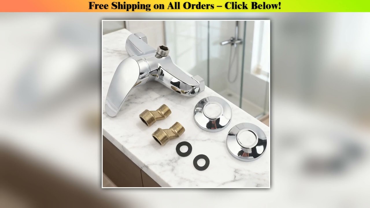 Wall-mounted Shower Faucet Bathrooms Bathtubs Chromes Finish Mixer Faucet Replacement Shower Tap