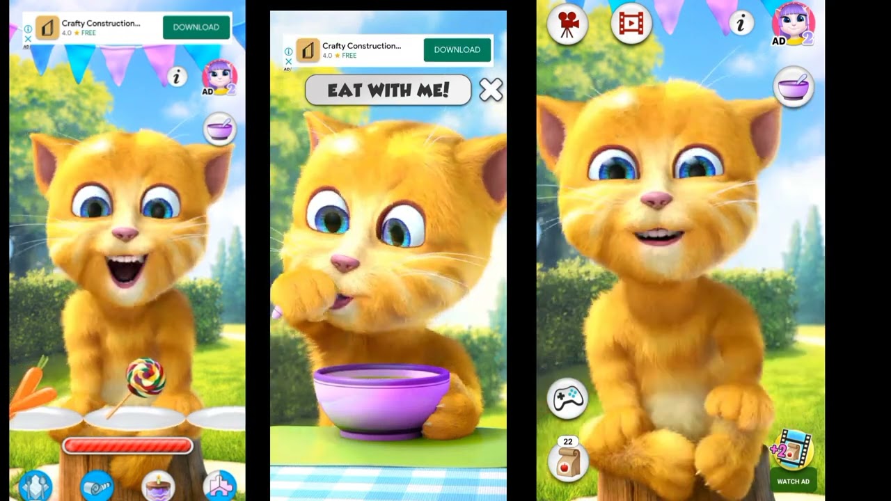 funny video talking tom ginger game ytyoutube.