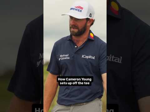How Cameron Young sets up off the tee