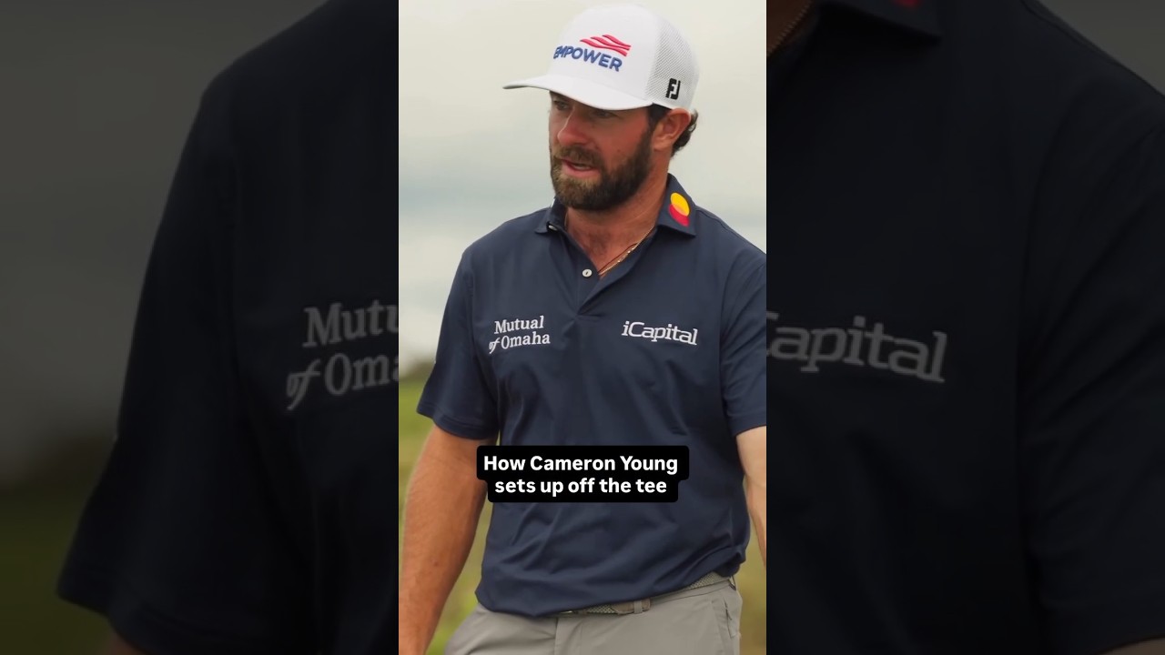 How Cameron Young sets up off the tee