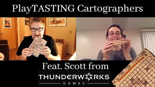 Playtasting Cartographers feat. Scott from Thunderworks Games | Board Game Bakes