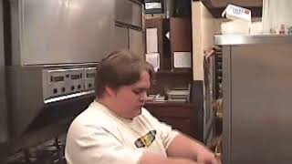 In McDonalds and out side before side walk 5 28 1999
