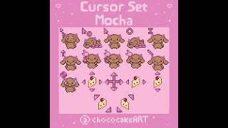Cursor set of Mocha 💖💗 #sanrio #sanriocharacters #sanriogirl #pixelart #aseprite