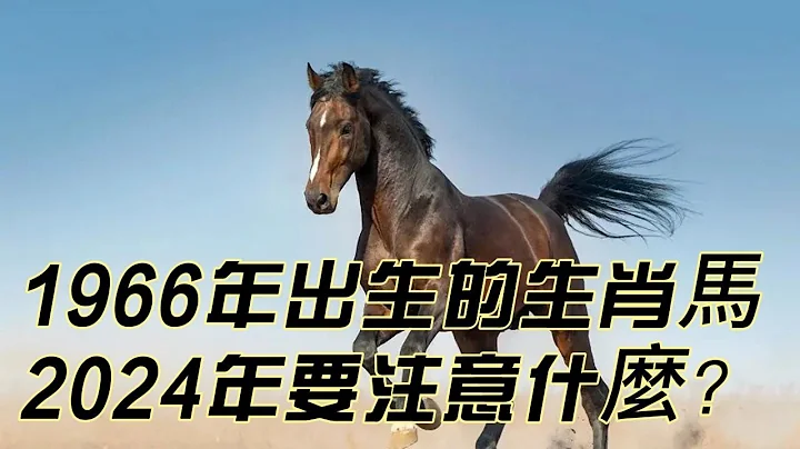 1966年出生的生肖馬2024年要注意什麼？太歲和運程詳解｜🐴馬生肖運勢 - 天天要聞