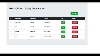 PHP - CRUD - YouTube