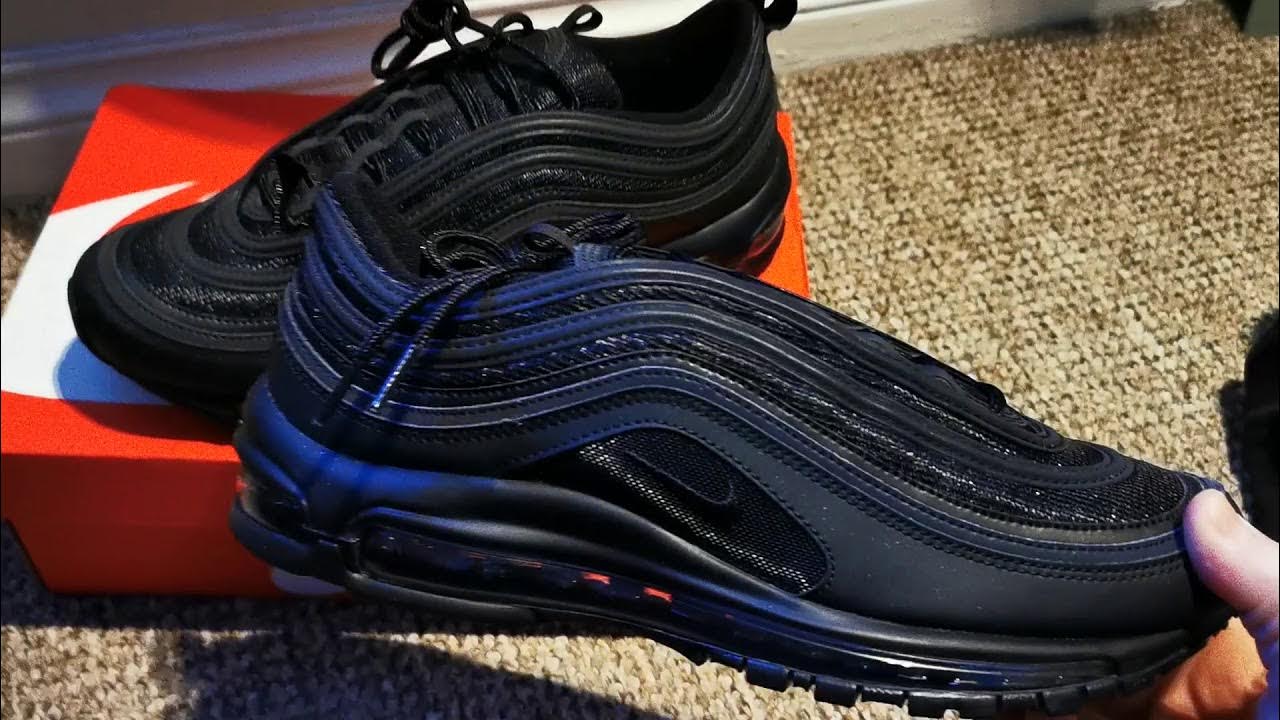 Nike Air Max 97 Triple Black On Feet! 